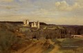 Vue de Pierrefonds plein air romantisme Jean Baptiste Camille Corot